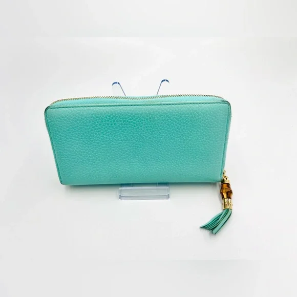 Gucci Bamboo Tassel Swing Leather Zip Around Long Wallet - Picture 3 of 11